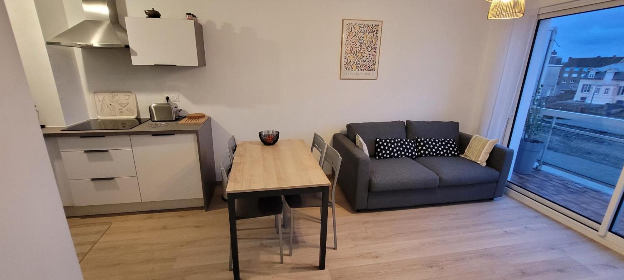 Une Jolie Vue - Appt 2 Pieces Vue Mer Balcon Sud Wimereux Exterior foto